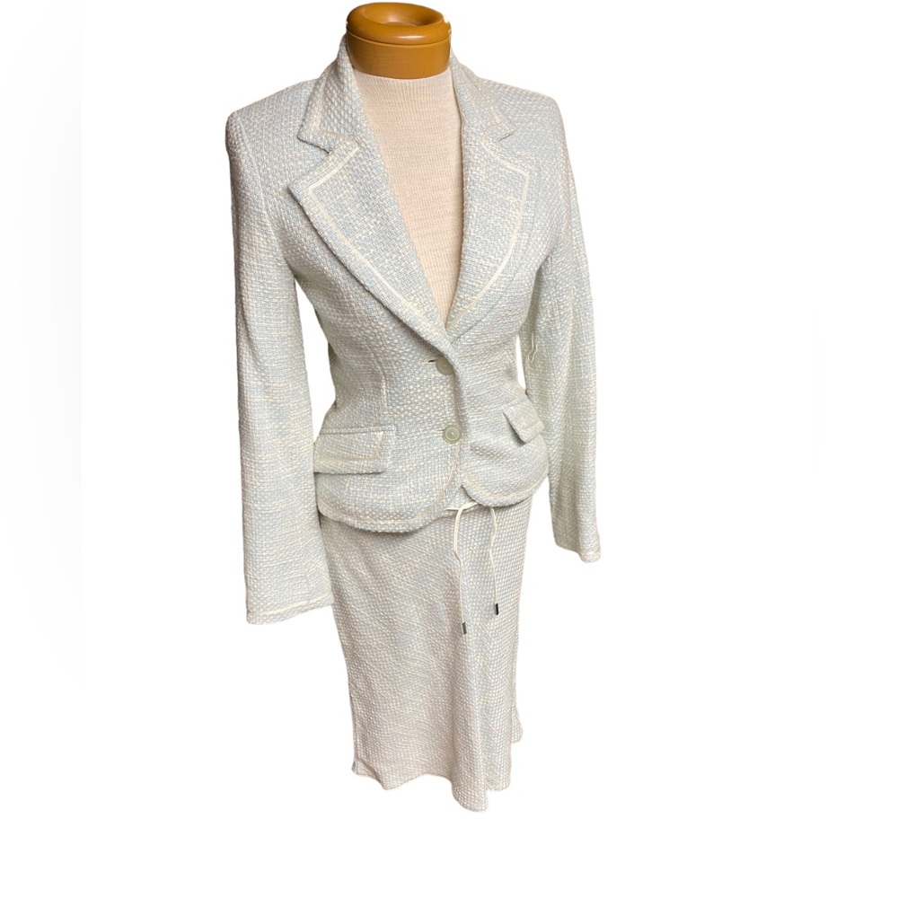 Designer Xanaka 3- Piece Woven Skirt Suit. Includes Skirt, and TWO Jackets